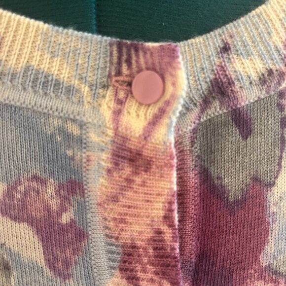 Talbots Print Merino Wool Cardigan - Picture 5 of 6